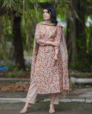 Gosriki Women'S Rayon Blend Straight Printed Kurta With Pant & Dupatta (Gojibery Beige-Gs_L_Beige_Large),Beige,,B0DFCJQ834