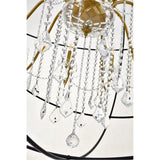 Living District Cordelia 24-Light Transitional Metal Pendant In Black And Gold