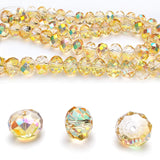 Chengmu 6mm Rondelle Glass Beads for Jewelry Making, Faceted Briolette Crytal Spacer Beads for Bracelet Necklace Earring, Shiny 