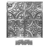 American Tin Ceilings [5-Pack Kit] Nail-Up Metal Tiles in Pattern #2 Nail-Up and Color Bright White Satin. 24 x 24 [20 sq ft] Ge
