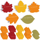 Motipuns 100 Pcs Thankful for Leaves Place Cards for Thanksgiving I Am Thankful for Thanksgiving Place Cards Fall Leaves Paper C