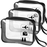 TSA Approved Toiletry Bag 2 Pack Carry on Airport Airline Compliant Bag,Clear Travel Bags for Toiletries,Clear Makeup Bags Quart
