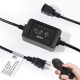 addlon Dimmer for Outdoor String Lights, 300W, Timing 2h/4h/6h/8h, 4 Brightness Level, Remote Control, Control LED String Lights