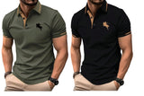 TAGAS Mens Solid Regular Fit T-Shirt, OLIVE-BLACK, XXL