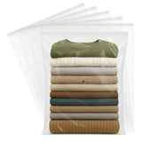Aubeco 20Pcs Large Storage Bags, Clear Reusable 18 x 24 Plastic Zip Baggies for Clothes, Travel, Moving, T-Shirts, Pants, 4.72 M