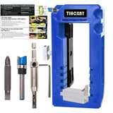 TIHCXNY (Blue Door Hinge Mounting Template Kit for 3 to 5 Hinges with 90 Degree Positioning Supports 1/4 and 5/8 Door thicknesse