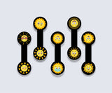 woopme Set of 5 Magnetic Sun Expressions Design Bookmark for Book Lovers Readers Students Gift Magnetic Page Clips Folding