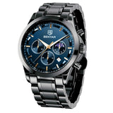 Men'S Watches 10 Bar Waterproof - Slim Fashion Wrist Watch For Men With Sliver/Black Stainless Steel/Leather Band Chronograph Wr