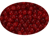 ZHFMLY 1050pcs Red Crackle Glass Beads Handcrafted Round Lampwork Smooth Loose Beads for Bracelet & DIY Jewelry Making 6mm