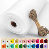 Luceinvita White Tulle Fabric Roll, 54 x 40 Yards (120FT) Tulle for Wedding Decoration Christmas Gift Wrapping DIY Tutu Party B