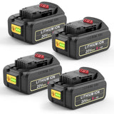 Futurebatt 6.0Ah 20V Max Battery for DEWALT Lithium Battery Replacement for Dewalt 20 Volt Tools DCB206 DCB205 DCB204 DCB203 DCB