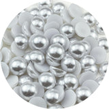 YHYPOCI 80pcs 20mm Half Pearls for Crafts Flatback Half Round Pearl Beads for Jewelry Making Nail Art Scrapbook Craft Wedding Dr