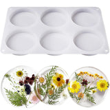 Sjubaopen Deep Round Resin Coaster Molds, 6 Cavity Thicken Round Silicone Coaster Molds for Epoxy Resin, DIY Crafts, Bouquet Pre