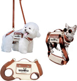 Wakytu Dog Lift Harness Dog Carrier VES Harness Adjustable Leash with Small Puppy Treat Bag,Fits Most Cars,S,4-8 LBS
