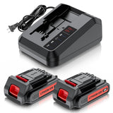 Maxofpowr 2 Pack MAX 3800mAh Battery and Charger Replacement for Black and Decker 20V Lithium Battery, Compatible with Black and
