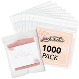 Pack It Chic - 4X 4(1000 Pack) Clear Resealable Cello Poly Bags for Jewelry, Cookies, Party Favors - Self Seal
