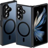 Hensinple for Samsung Galaxy Z Fold 7 Case Magnetic,Z Fold 7 Case [Compatible with MagSafe] Translucent Matte Military Grade Dro