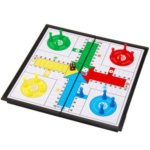 Amerous 10 Ludo Go Board Folding Travel Magnetic Ludo Set