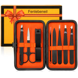 Tweezers and Nail Clippers Set,Tweezer Kit,Eyebrows Grooming Kit,Facial Hair,Ingrown Hair,Splinter Removal with Case,Travel Nail