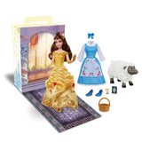 Disney Store Girl's Princess Story Doll (Belle from Beauty and The Beast) 11 Inches, Includes Coloring Book, Additional Dress Pr