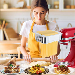 Meat Grinder Pasta Maker Attachment for ALL Kitchenaid Stand Mixers,for Kitchen aid Mixer Accessories Includes Metal Meat Grinde