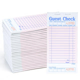 Budgenix Guest Checks Server Note Pads 48 Pack 2400 Orders, Pink Guest Check Pads with Bottom Receipt, Waitress Notepad for Rest