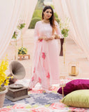 Anni Designer Women'S Cotton Blend Traditional Plain Anarkali Kurta And Pant With Dupatta Set (Wipin Coral Pink Nw_Xxl_Pink_Xx-Large),Pink,2XL,Cotton Blend,Regular,Kurta, Pant & Dupatta