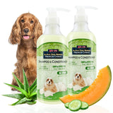 Alpha Dog Series Bright White Natural Whitening Dog Shampoo and Conditioner for Dogs with Aloe Vera, pH Balanced Dog Shampoo and