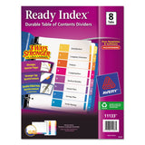 Avery 11133 Ready Index TOC Dividers, Tabs 18, Letter Size, Colors, 8 Tabs/ST
