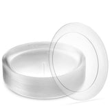 PLASTICPRO [10'' 40 Pack] 10'' inch Premium Heavy Weight Crystal Clear Classy Disposable hard Plastic Main Dish plates