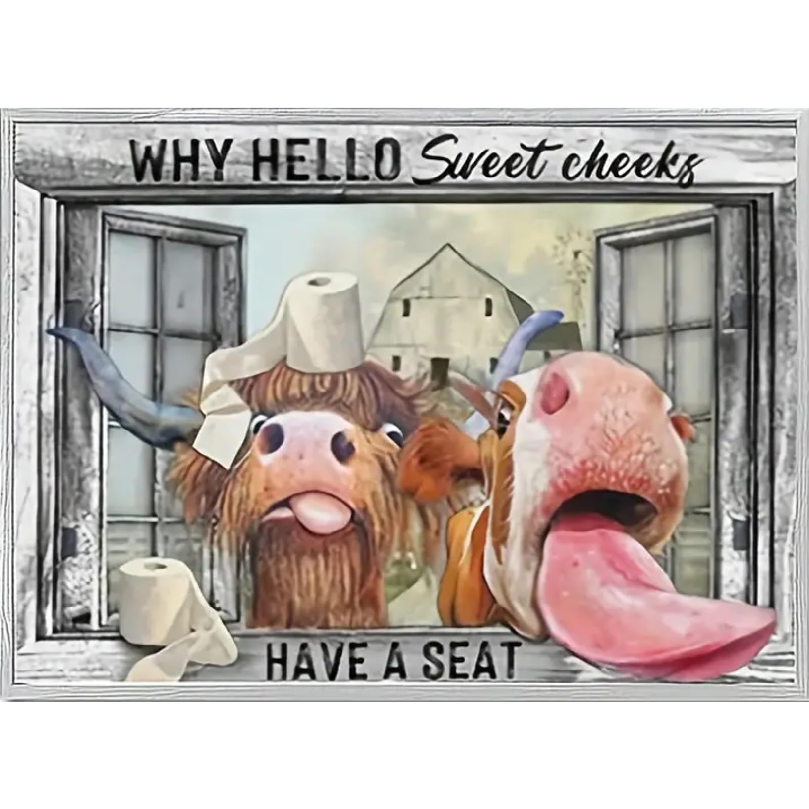 MOMDEDP Highland Cow Diamond Painting Kits for Adults - 5D Cow Diamond Art Kits for Beginners, DIY Cow Diamond Art Painting Craf