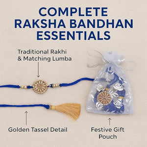 Shalinindia Premium Designer Blue Rakhi Set Of 2 For Bhaiya Bhabhi Traditional Thread Rakhi With Stones Ideal Raksha Bandhan G,Nylon,red
