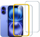 ivoler ivole Tempered Glass for iPhone 16 6.1/ iPhone 15 6.1 Screen Protector with [Alignment Frame], Anti-Scratch, Case Friendl