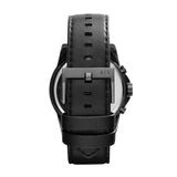 A|X ARMANI EXCHANGE Men's Chronograph Black Stainless Steel & Black Leather Band Watch (Model: A|X2098)