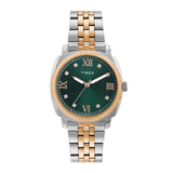 Timex Analog Watch For Women With Green Dial & Multicolor Stainless Steel Bracelet Band - Water Resistant Women'S Wrist Watches 