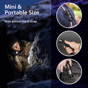 MOWETOO UV Flashlight, Portable Blacklight Flashlight, LED Torch with White and Ultraviolet Light Combo, Black Light Pet Urine D