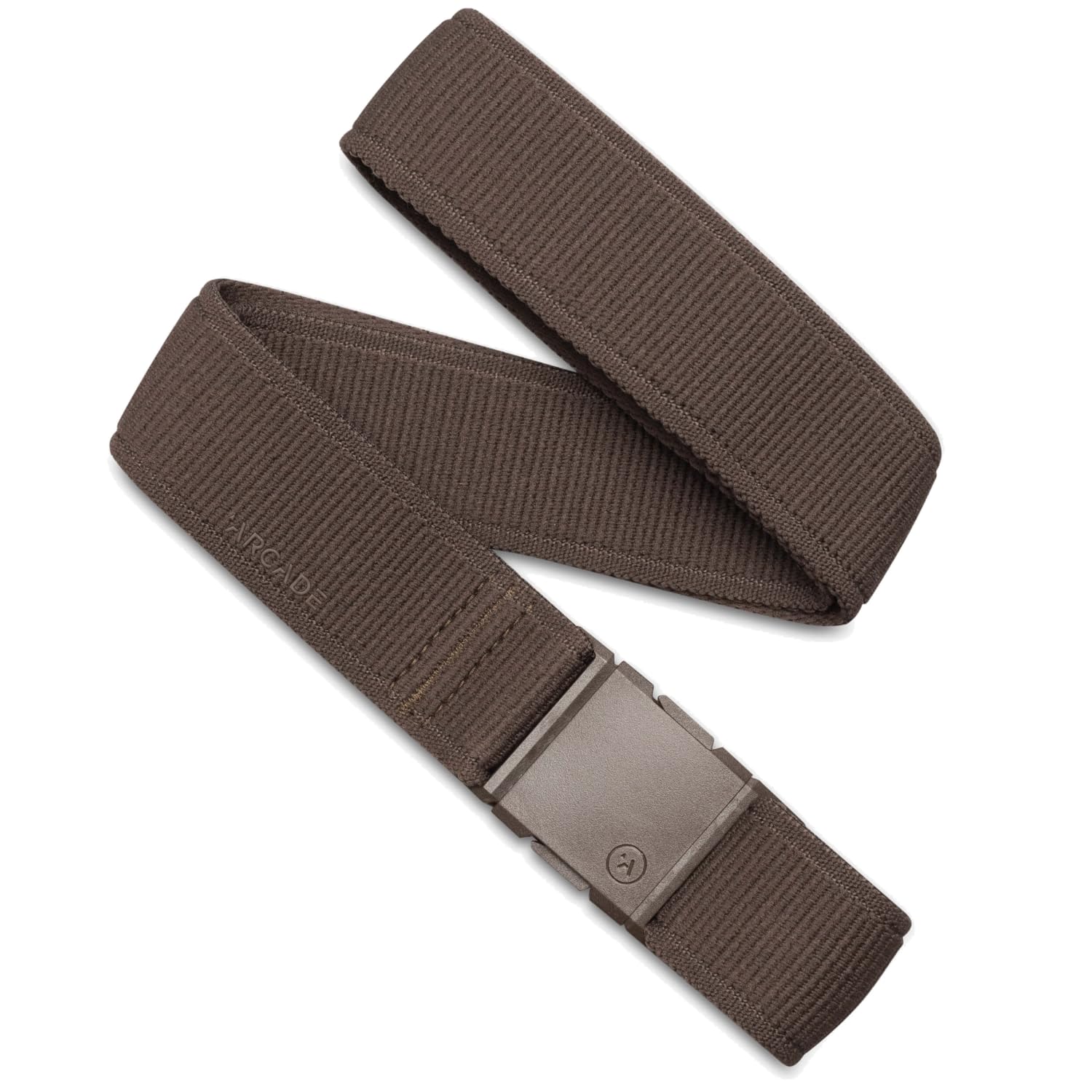 Arcade Belts A2 Atlas Unisex Adventure Belt: Heavy Duty Stretch, Metal Free Buckle, Medium Brown