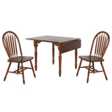 Sunset Trading Andrews 3 Piece 48 Rectangular Dining Set | Expandable Drop Leaf Table | Fully Assembled Arrowback Chairs | Seats