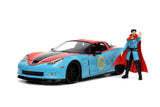 Jada Toys Marvel Doctor Strange 1:24 2006 Chevy Corvette Z06 DieCast Car with 2.75 Dr. Strange Figure, Toys for Kids and Adul