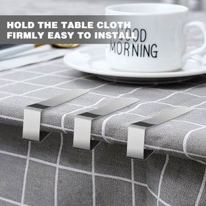 12 Pack Tablecloth Clips- Picnic Table Cloth Clips- Stainless Steel Table Cloth Cover Clamps- Table Clips for Restaurant Picnics