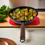 The Better Home Carbon SteelPulse Series Chinese Wok with Handle | Deep Frying Carbon Steel Wok | Cooking Pan | Induction Cookwa