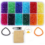 Artistery Kids Beading Craft Kit, Crystel Colourful Beads For Jewellery Making, Create Your Own Bracelets & Necklaces! Includes