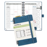 POPRUN Monthly Planner 2025-2026 Pocket Size (4 x 6.25) 18 Months Calendar (Jul 2025 - Dec 2026) - 4 Pages per Month with Monthl