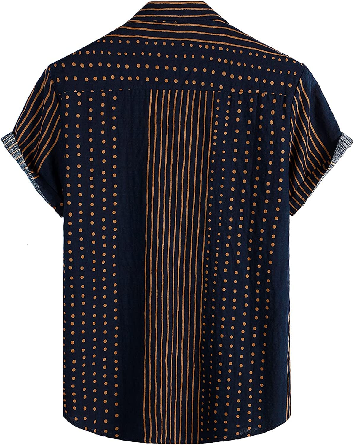 Anni Designer Men'S Cotton Blend Digital Printed Stitched Half Sleeve Shirt (Unis Blue-Nw_M_Blue_Medium),Blue,M,Cotton Blend,Western,