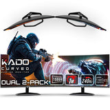 Kado Dual Gaming Monitor Setup - 2-Pack 27 240Hz 1ms Curved 1500R 1920x1080, AMD FreeSync Premium, Panoramic Gaming Multi-View S