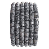 Natural Spectrolite Stone Spacer Beads 6x3mm 38cm/str Flat Round Loose Semi Gemstone Caps for Making Bracelets Necklace