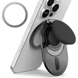 Sinjimoru Phone Grip Stand, Compatible with MagSafe, Adaptor Ring Included, 3000G Kickstand for iPhone 17/16/15/14/13. M-Tap Tok