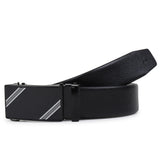 Pacific Gold Casual Black Texas Leatherite Belt