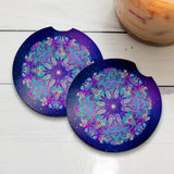 Scared Eye | Car Coasters for drinks Set of 2 | Perfect Car Accessories with absorbent coasters. Car Coaster measures 2.56 inche