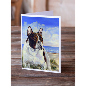 French Bulldog At The Beach Greeting Cards And Envelopes Pack Of 8
